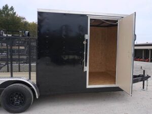 Enclosed Utility Hybrid Trailer 7′ X 18′ with Side Door- Lawn Mower Equipment Hauler Storage - Image 6