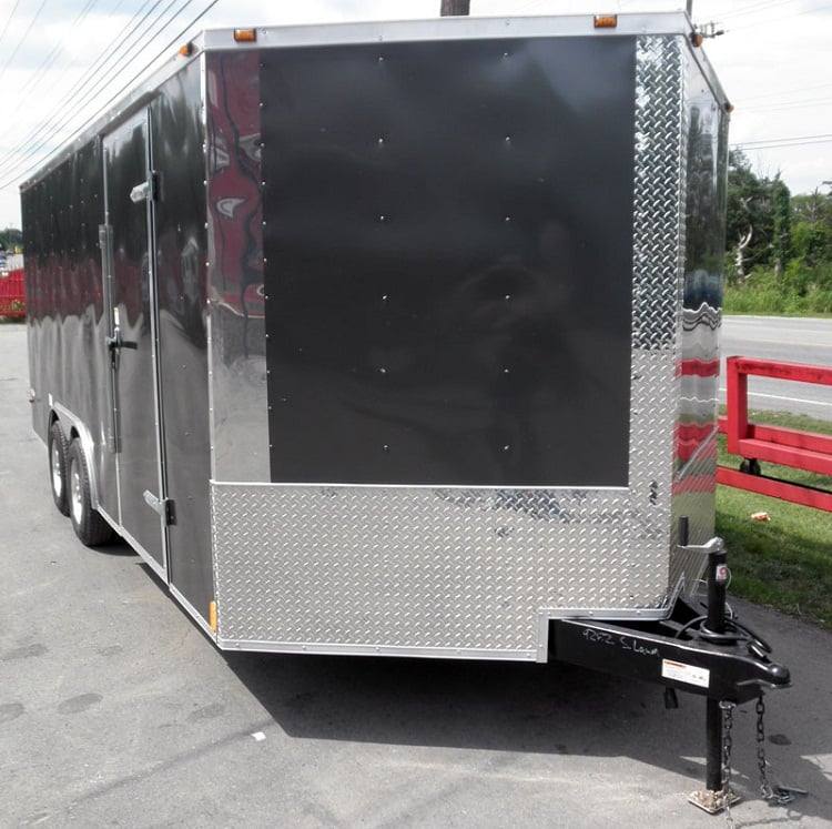 Enclosed Trailer 8.5’x18′ Grey – Custom Enclosed Car Bike Cargo Hauler Storage Enclosed Trailer 8.5’x18′ Grey – Custom Enclosed Car Bike Cargo Hauler Storage - Image 1