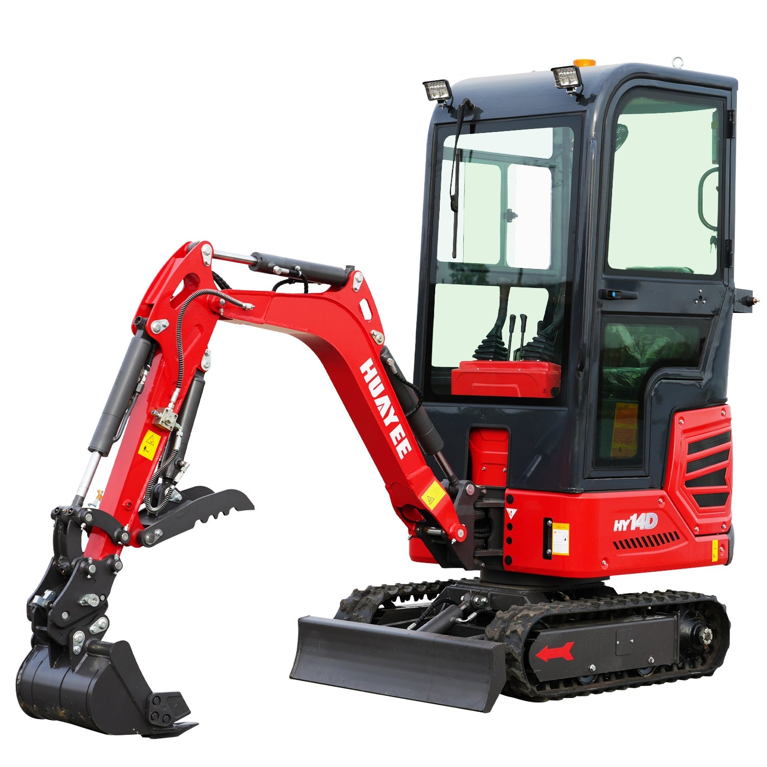 Mini Excavator with Enclosed Cab, 13.5 hp B&S Engine | HUAYEE HY14D Mini Excavator with Enclosed Cab, 13.5 hp B&S Engine | HUAYEE HY14D - Image 1