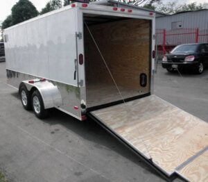 Enclosed Trailer 7’x16′ – V-Nose Motorcycle Lawn Mower Storage - Image 19
