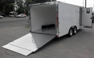 Enclosed Trailer 8.5’x18′ White – Equipment Car Bike Hauler Storage - Image 6