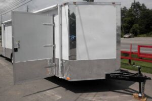 Enclosed Trailer 8.5’x24′ White – Lawn Mower Car Bike Hauler Storage - Image 4