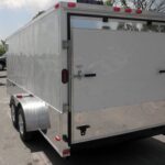 Enclosed Trailer 7’x16′ – V-Nose Motorcycle Lawn Mower Storage - Image 14