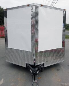 Enclosed Trailer 8.5’x18′ White – Equipment Car Bike Hauler Storage