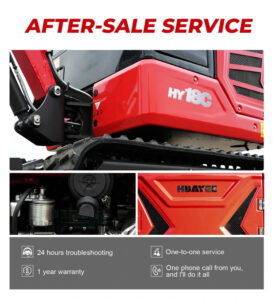 Mini Excavator with 14hp Kubota Engine | Hydraulic Thumb, Side Swing & Cab | HUAYEE HY18C - Image 6