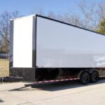 8.5×20 White V-Nose Enclosed Trailer with Blackout Pkg (2) 5,200lb Axles