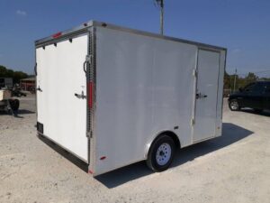 8.5×12 V-Nose Enclosed Trailer 3,500lb Axle Storage - Image 6