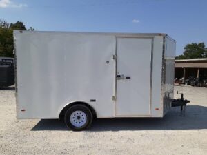 8.5×12 V-Nose Enclosed Trailer 3,500lb Axle Storage - Image 7