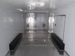 White Custom Enclosed Trailer 8.5′ X 26′ Car Hauler Storage - Image 10