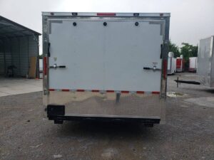Enclosed Trailer 8.5′ X 26′ White Car Hauler - Image 5