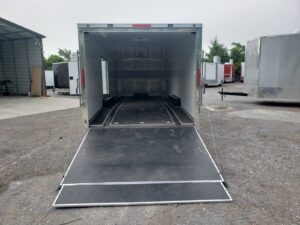 Enclosed Trailer 8.5′ X 26′ White Car Hauler - Image 9