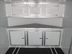 Enclosed Trailer 8.5′ X 26′ White Car Hauler - Image 11