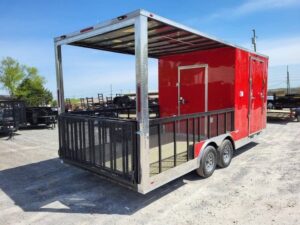 Enclosed Trailer 8.5′ X 20′ Red Hybrid Event Trailer - Image 16