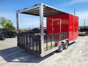 Enclosed Trailer 8.5′ X 20′ Red Hybrid Event Trailer - Image 5