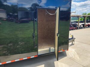 8.5×28 Black V-Nose Enclosed Trailer with Blackout Pkg (2) 7K Axles - Image 14
