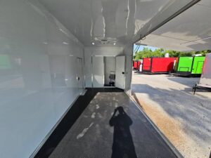 Custom Enclosed Trailer 8.5′ X 18′ Black W Silver Trim Display Show Event - Image 17