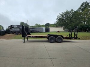 7×20 Gooseneck Equipment Trailer (2) 7K Axles Standup Ramps I-Beam 14K GVWR - Image 3