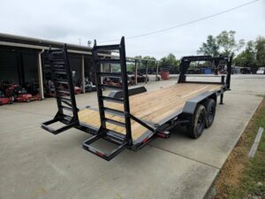 7×20 Gooseneck Equipment Trailer (2) 7K Axles Standup Ramps I-Beam 14K GVWR - Image 6