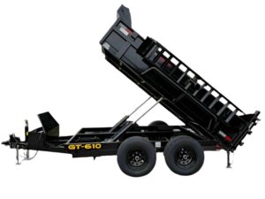 6′ X 10′ Hydraulic Dump Trailer With Loading Ramps (2) 5200lb axles GVWR 9990