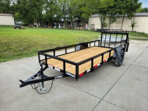 5×14 Dovetail Utility Trailer Powder Coated W/ Gate 3,500lb Axle - Image 3