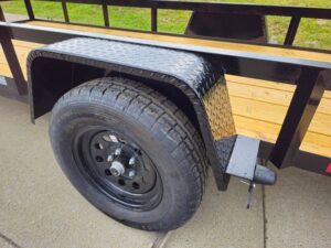 5×14 Dovetail Utility Trailer Powder Coated W/ Gate 3,500lb Axle - Image 6