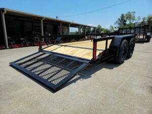 6’4″ x 14 Utility Trailer Powder Coated Dovetail (2) 3500 Axles 7k GVWR - Image 14