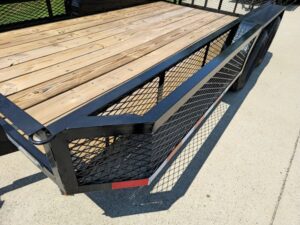 6.4×14 Dovetail Utility Trailer with Side Baskets (2) 3500lb Axles - Image 4