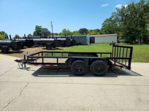 6.4×14 Dovetail Utility Trailer with Side Baskets (2) 3500lb Axles - Image 5