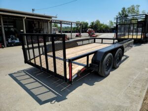 6.4×14 Dovetail Utility Trailer with Side Baskets (2) 3500lb Axles - Image 11