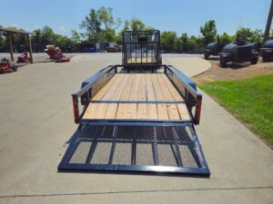 6.4×14 Dovetail Utility Trailer with Side Baskets (2) 3500lb Axles - Image 15