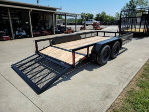6.4×14 Dovetail Utility Trailer with Side Baskets (2) 3500lb Axles - Image 16