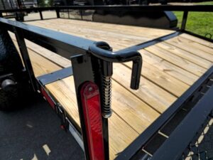 6.4×14 Dovetail Utility Trailer with Side Baskets (2) 3500lb Axles - Image 17