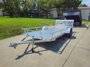 6.4×14 Straight Deck Aluminum Utility Trailer with 3500lb Axle - Image 3