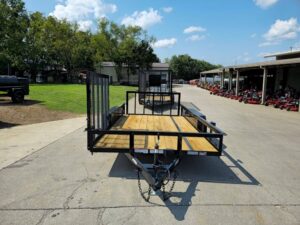 7×14 Dovetail Utility Trailer with Side Gate and Rear Gate (2) 3500lb Axles 7K GVWR - Image 2