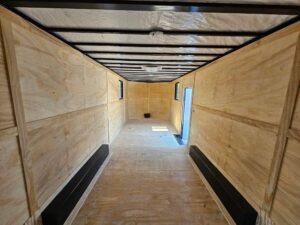 Custom Enclosed 8.5′ X 28′ Charcoal Grey Toy Hauler - Image 20
