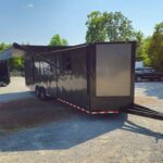 Custom Enclosed 8.5′ X 28′ Charcoal Grey Toy Hauler