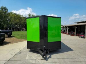 8.5×24 Neon Green Enclosed Trailer with Blackout Trim (2) 5200lb Axles - Image 3