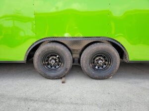 8.5×24 Neon Green Enclosed Trailer with Blackout Trim (2) 5200lb Axles - Image 9