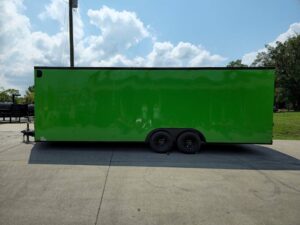 8.5×24 Neon Green Enclosed Trailer with Blackout Trim (2) 5200lb Axles - Image 4