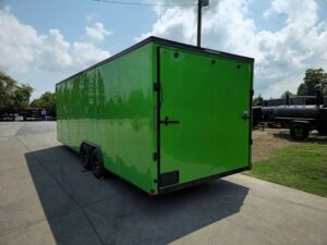 8.5×24 Neon Green Enclosed Trailer with Blackout Trim (2) 5200lb Axles - Image 6