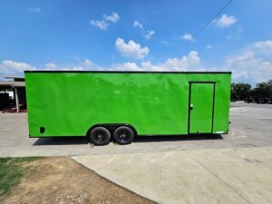8.5×24 Neon Green Enclosed Trailer with Blackout Trim (2) 5200lb Axles - Image 5