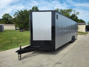 Enclosed Trailer 8.5′ X 28′ Silver With Blackout Trim - Image 4