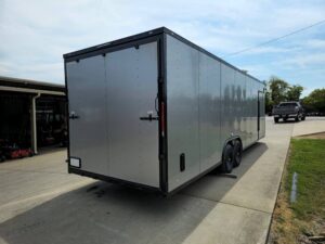 Enclosed Trailer 8.5′ X 28′ Silver With Blackout Trim - Image 7