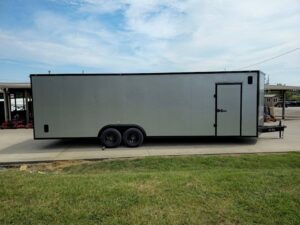 Enclosed Trailer 8.5′ X 28′ Silver With Blackout Trim - Image 10
