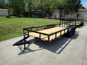 6.4×18 Utility Trailer Powder Coated Dovetail (2) 3,500lb Axles 7k GVWR - Image 3