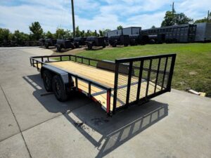 6.4×18 Utility Trailer Powder Coated Dovetail (2) 3,500lb Axles 7k GVWR - Image 7