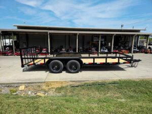 6.4×18 Utility Trailer Powder Coated Dovetail (2) 3,500lb Axles 7k GVWR - Image 10