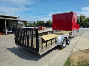 Enclosed Trailer 7′ X 20′ Red Hybrid Trailer Landscaping Equipment etc.. - Image 7