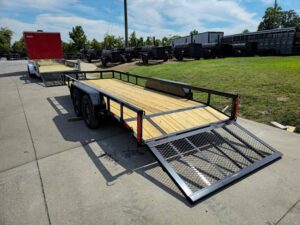 6.4×18 Utility Trailer Powder Coated Dovetail (2) 3,500lb Axles 7k GVWR - Image 13