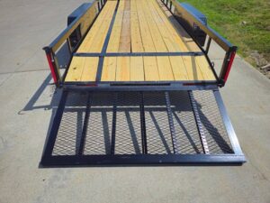 6.4×18 Utility Trailer Powder Coated Dovetail (2) 3,500lb Axles 7k GVWR - Image 14